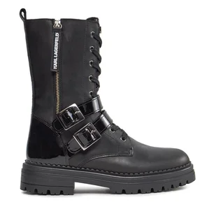 Botki Karl Lagerfeld Kids Z19112 M Czarny - Buty dla dziewczynek - miniaturka - grafika 1