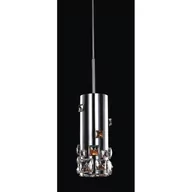 Lampy sufitowe - Italux Lampa wisząca Zwis pojedynczy, metalowy, chrom, z kryształkami, EVAN CHR - miniaturka - grafika 1