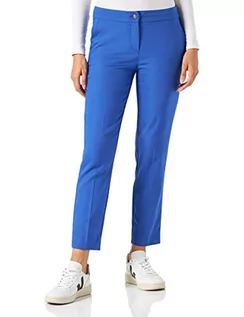 Spodnie damskie - Morgan Klasyczne spodnie damskie, niebieski (bleu electrique), 40 - grafika 1