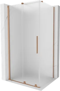 Mexen Velar kabina prysznicowa rozsuwana 90x100 cm, szron, miedź szczotkowana - 871-090-100-31-65 - Kabiny prysznicowe - miniaturka - grafika 1