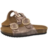 Klapki i japonki damskie - Klapki Złote 9-27403-44 341 Taupe Metallic (CP441-a) Caprice - miniaturka - grafika 1