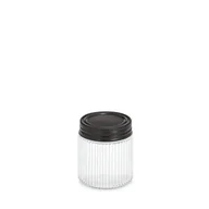 Pojemniki kuchenne - Słoik z metalową pokrywką KITCHEN ESSENTIALS, ryflowane szkło - miniaturka - grafika 1