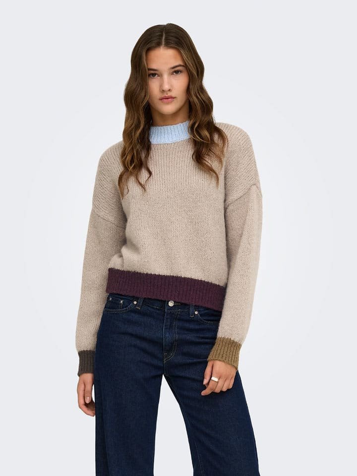 ONLY Sweter w kolorze beżowym