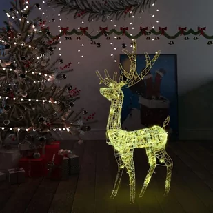 vidaXL Świąteczny renifer, akrylowy, 140 ciepłych białych diod LED vidaXL - Oświetlenie świąteczne - miniaturka - grafika 1