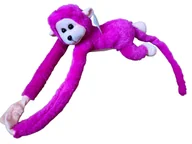 Maskotki i pluszaki - Pluszowa małpka wisząca na rzepy z dźwiękiem małpa przytulanka - miniaturka - grafika 1