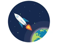 Ciasta i półprodukty do ciast - Dekoracyjny opłatek tortowy Kosmos - 20 cm - miniaturka - grafika 1