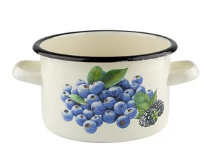 GARNEK EMALIOWANY PROSTY B/P BORÓWKA 16CM 2L UA 000-GAR-161064/2 - Garnki - miniaturka - grafika 1