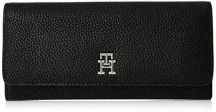 Tommy Hilfiger TH Emblem Large Flap Portfel, Damski portfel, czarny, - Portfele - miniaturka - grafika 1