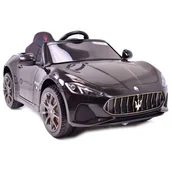 Pojazdy elektryczne dla dzieci - Import SUPER-TOYS MASERATI GRANCABRIO MY18 Z AMORTYZATORAMI PILOT PANEL RADIO FM BLUETOOTH/S302 S-302-CZARNY - miniaturka - grafika 1