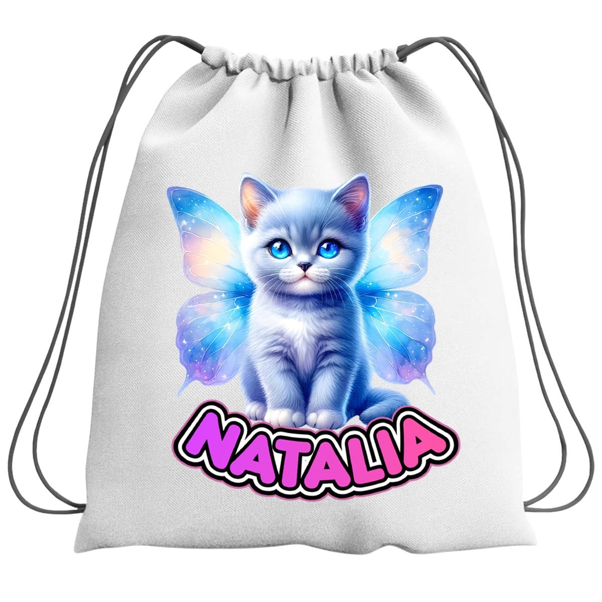 Plecak Worek Koty Kotki Kot Z Skrzydłami Szkolny Na Buty WF Obuwie Z Napisem