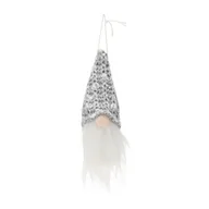 Bombki - CHRISTMAS DECORATION, ZAWIESZKA DEKORACYJNA MIKOŁAJ 11CM CEKINY SZARY - miniaturka - grafika 1