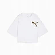 Koszulki i topy damskie - PUMA KOSZULKA LEO LUXE OVERSIZED 63233702 r L - miniaturka - grafika 1