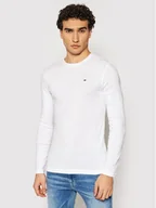 Bluzy męskie - Tommy Jeans Longsleeve DM0DM04409 Biały Slim Fit - miniaturka - grafika 1