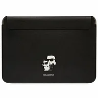 Torby na laptopy - Etui na laptopa KARL LAGERFELD NFT Saffiano Karl & Choupette Sleeve do 14 cali Czarny KLCS14SAKCPMK - miniaturka - grafika 1