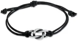 METALOWY WĘZEŁ NIESKOŃCZONOŚCI symbole celtyckie sznurek węzeł modern kolor stalowy (ar1989) - Bransoletki - miniaturka - grafika 1