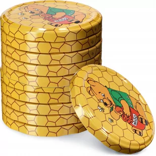 Metalowe wieczka do słoików Valsta 10 szt. 66mm "Miód" - Pojemniki kuchenne - miniaturka - grafika 1
