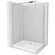 Kabiny prysznicowe - Mexen Omega kabina prysznicowa rozsuwana 130 x 80 cm, transparent, chrom + brodzik Flat - miniaturka - grafika 1