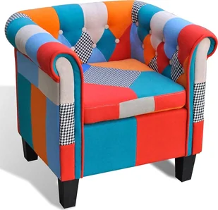 Elior Fotel patchworkowy chesterfield - Roter - Fotele - miniaturka - grafika 1