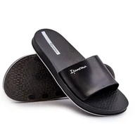 Klapki i japonki męskie - Męskie Gumowe Klapki 82832 Ipanema Slide Unisex Czarne - miniaturka - grafika 1