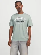 Koszulki męskie - Jack & Jones Koszulka w kolorze zielonym - miniaturka - grafika 1