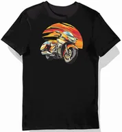Koszulki męskie - Koszulka męska czarna z Motywem Srebrnej Hondy Gold Wing XL - miniaturka - grafika 1