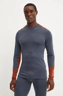 Bielizna sportowa męska - Helly Hansen longsleeve funkcyjny wełniany kolor granatowy - miniaturka - grafika 1