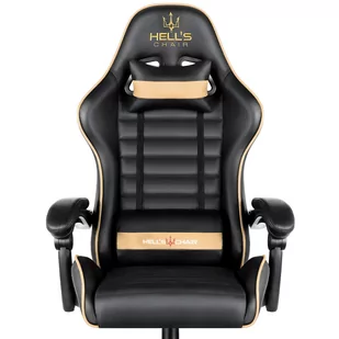 Fotel gamingowy Hell's Chair HC-1003 Plus Gold Złoty - Fotele gamingowe - miniaturka - grafika 1