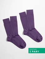 Skarpetki damskie - Skarpetki Essential - Regal Plum - Fioletowy - Zestaw 2 pary (unisex) - miniaturka - grafika 1