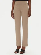 Spodnie damskie - Fransa Spodnie materiałowe 20615363 Beżowy Regular Fit - miniaturka - grafika 1