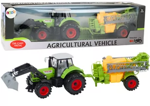Traktor Rolniczy Koparka Z Opryskiwaczem Napęd Zielony - Samochody i pojazdy dla dzieci - miniaturka - grafika 1