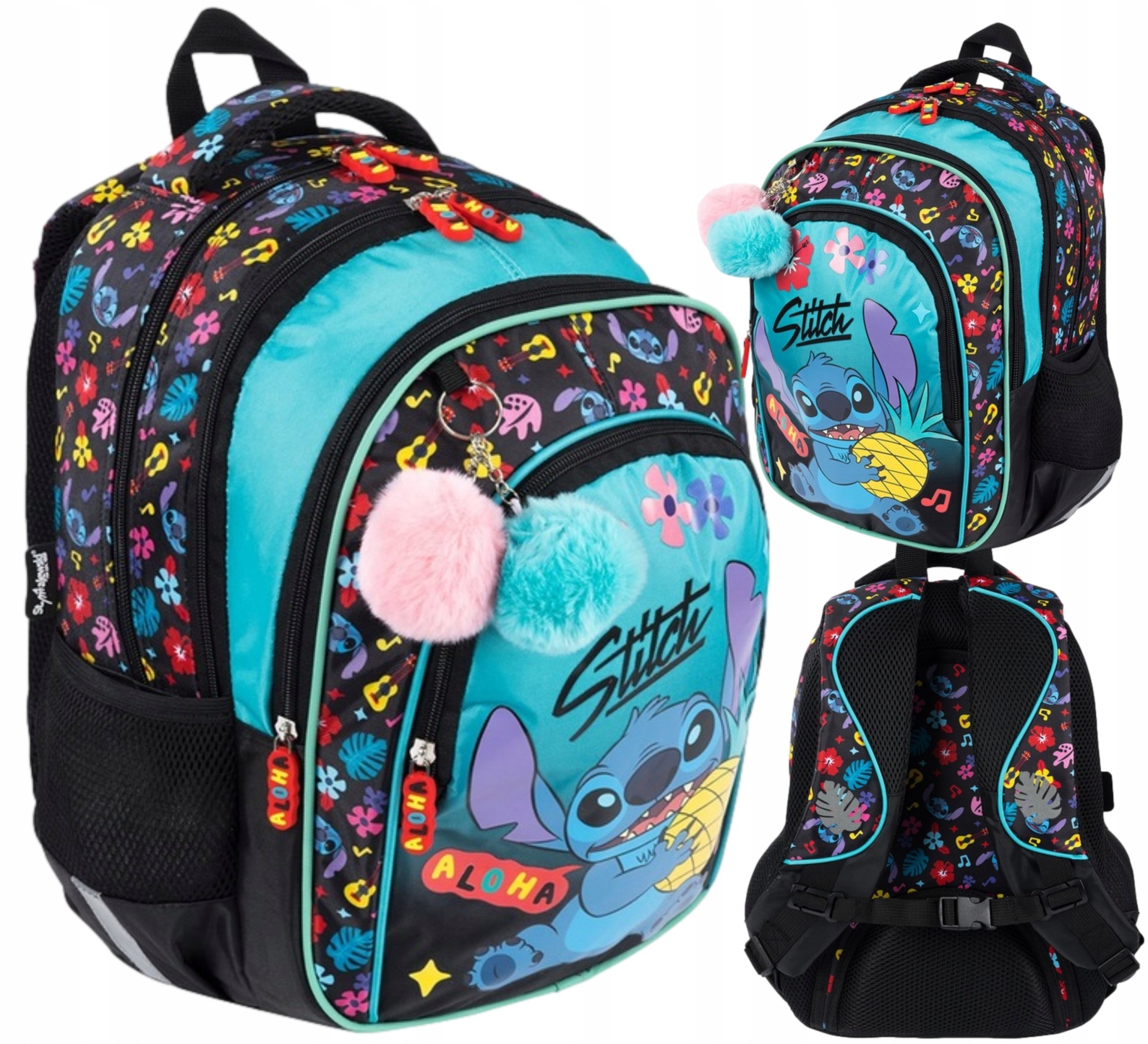 Plecak Szkolny Młodzieżowy St.Majewski Stitch Mint Aloha
