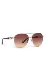 Okulary przeciwsłoneczne - Guess Okulary przeciwsłoneczne GU00158 Brązowy - miniaturka - grafika 1