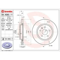 Tarcze hamulcowe - Tarcza hamulcowa BREMBO 09.N363.11 - miniaturka - grafika 1
