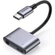 Adaptery i przejściówki - UGREEN Adapter USB-C USB-C jack 3.5 mm UGREEN CM231 Szary - miniaturka - grafika 1