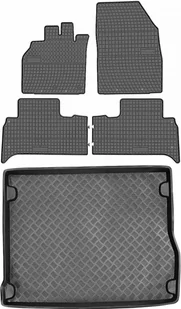 Renault Scenic III Minivan od 2009-2016r. Bagażnik MIX-PLAST 25024 + Dywaniki PRISMAT 1500 - Dywaniki samochodowe - miniaturka - grafika 1