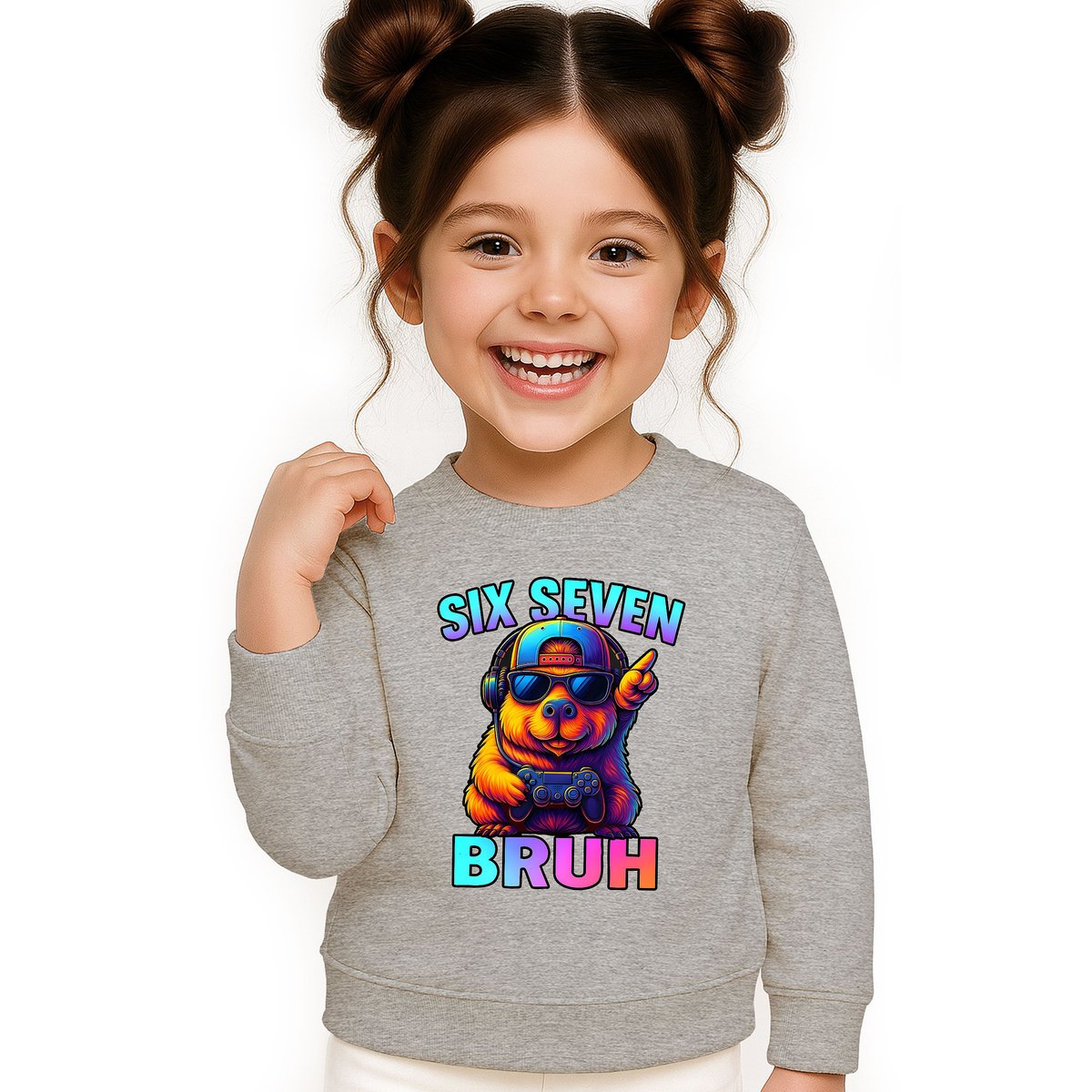 BLUZA DZIECIĘCA 67 SIX SEVEN VIRAL CAPYBARA 104 DLA CHŁOPCA DZIEWCZYNKI