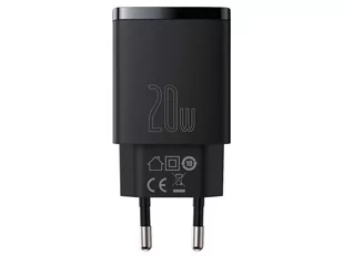 Ładowarka sieciowa Baseus USB PD QC 3.0 20W Black - Ładowarki do telefonów - miniaturka - grafika 3