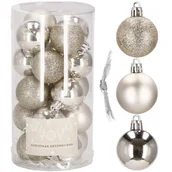 Bombki - Bombki choinkowe 20 szt. szampański 4 cm zestaw choinkowy - miniaturka - grafika 1