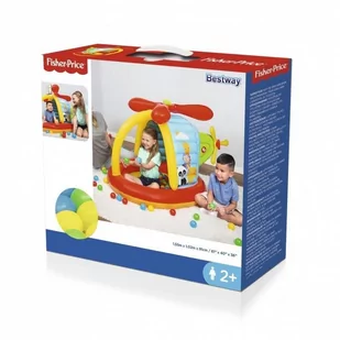 Bestway Dmuchany helikopter Fisher Price z piłkami - Materace dmuchane i koła do pływania - miniaturka - grafika 1