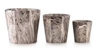 Donice - NEVA MARBLE KOMPLET 3 DONICZEK xL:16Xh14/L:12,5Xh12/M:8,5h9cm - miniaturka - grafika 1
