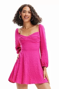 Desigual sukienka kolor różowy mini rozkloszowana - Sukienki - miniaturka - grafika 1