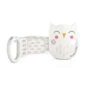 Akcesoria do smoczków - Suavinex Klips do smoczka z tasiemką Bonhomia Sowa Beżowa - miniaturka - grafika 1