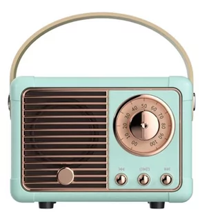 GŁOŚNIK BLUETOOTH RADIO RETRO PREZENT NIEBIESKI - Głośniki i kolumny - miniaturka - grafika 1