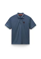 Koszulki męskie - polo uomo napapijri e-badge np0a4ida g1y1 stormy weat - miniaturka - grafika 1