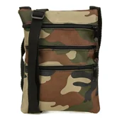 Etui na dokumenty i karty - Saszetka etui paszportówka duża na smartfona 4 suwaki moro I28 zielony - miniaturka - grafika 1