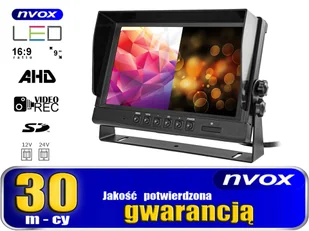 Monitor samochodowy LCD 9" AHD 4PIN z funkcją rejestratora 12V 24V - Car Video - miniaturka - grafika 6
