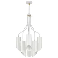Lampy sufitowe - LAMPA sufitowa QUINTO QUINTO6 WAB Elstead metalowa OPRAWA plafon tuby białe stary mosiądz - miniaturka - grafika 1