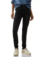 Spodnie damskie - Street One Damskie spodnie jeansowe Slim i High, Black Rinsed Wash, 27W / 34L - miniaturka - grafika 1