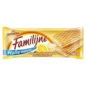 Ciastka - Jutrzenka Wafle Familijne o smaku cytrynowym 180 g - miniaturka - grafika 1
