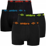 Majtki męskie - UMBRO BOKSERKI MĘSKIE MAJTKI 4PAK CZARNE r.M - miniaturka - grafika 1